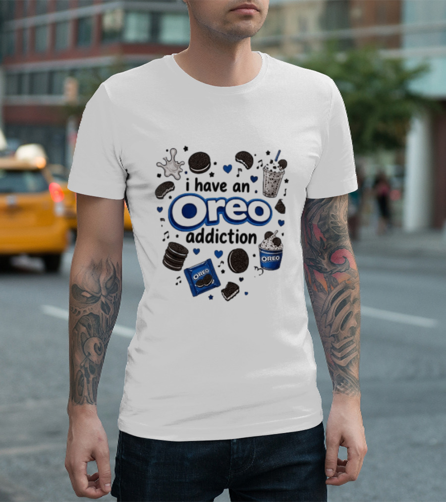 I Have An Oreo Addiction Cookies Milkshake Love T-Shirt