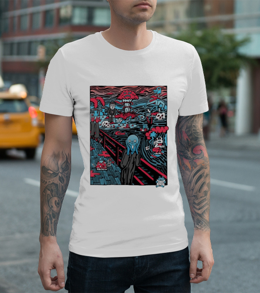 The American Scream Killer Acid Psychedelic Surrealist Edvard Munch Mashup T-Shirt