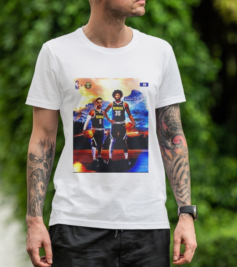 Denver Nuggets Tyus Jones Marvin Bagley III NBA Mountain T-Shirt
