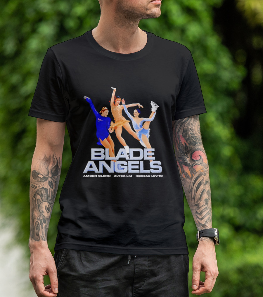 Blade Angels Amber Glenn Alysa Liu Isabeau Levito Team USA Figure Skating T-Shirt