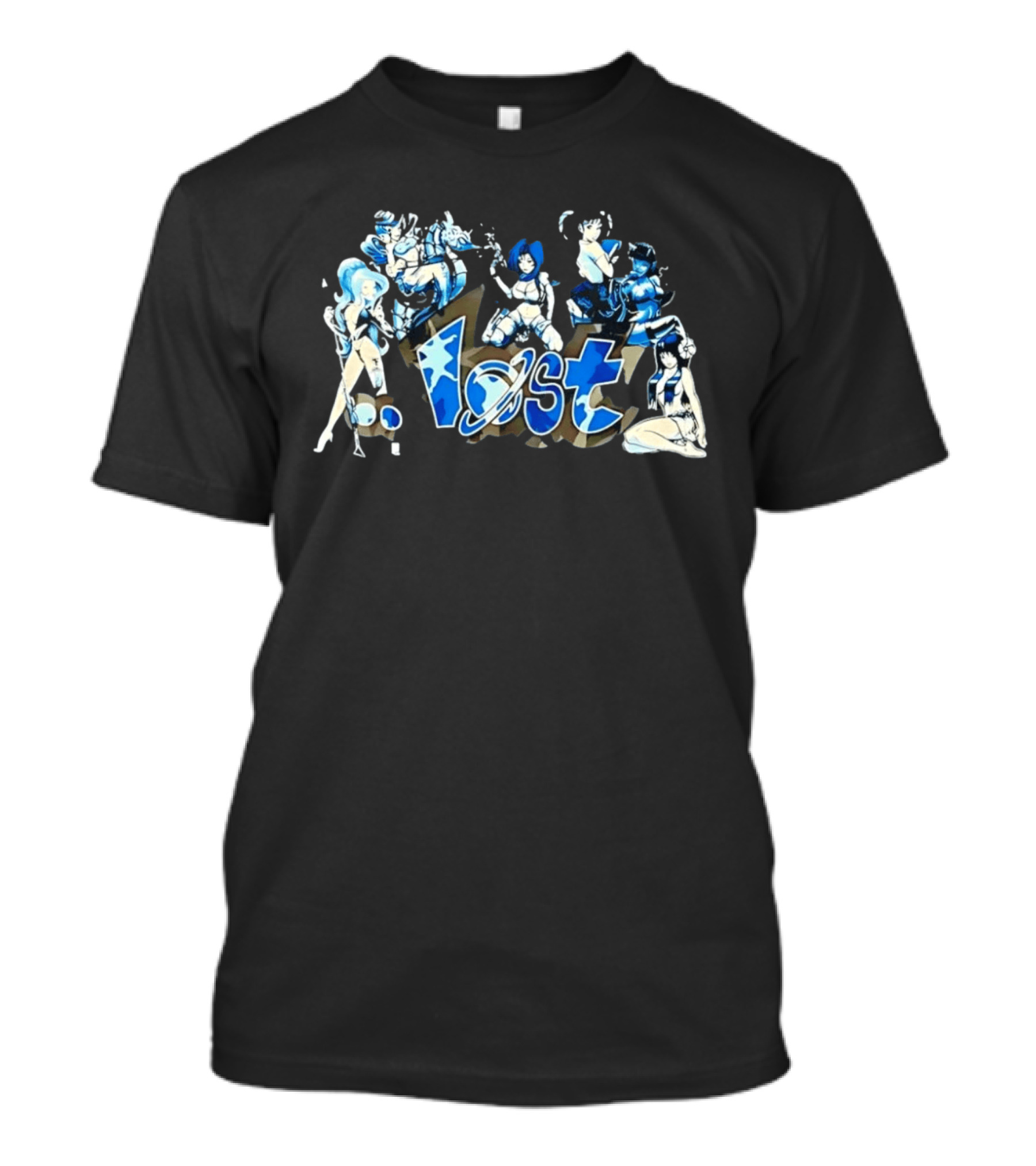 Lost Anime Girls With Weapons And Creatures T-Shirt