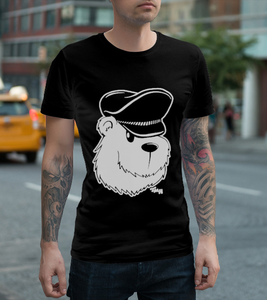 Bear With Police Officer Hat T-Shirt
