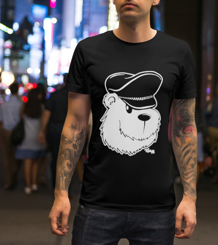 Bear With Police Officer Hat T-Shirt