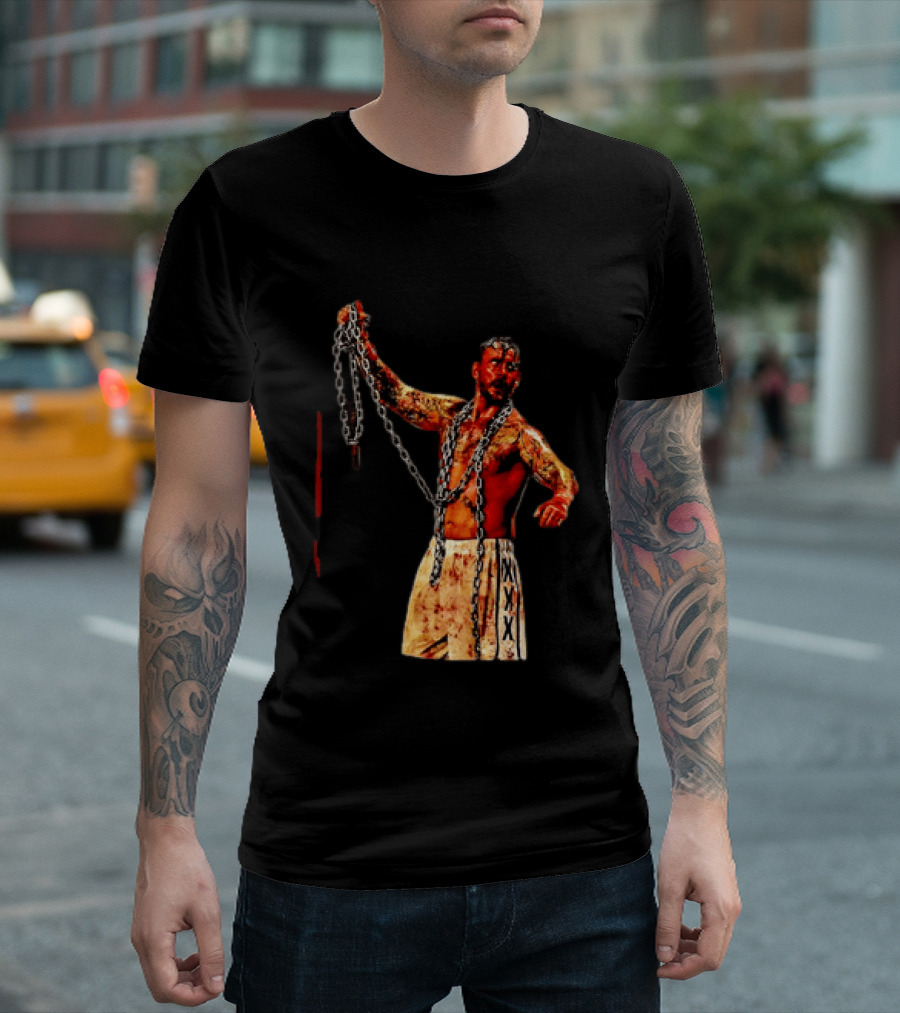 CM Punk Bloody Chain Wrestling WWE AEW Battle Attire T-Shirt