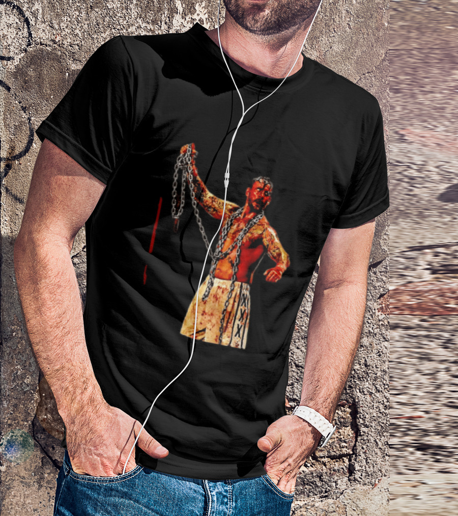 CM Punk Bloody Chain Wrestling WWE AEW Battle Attire T-Shirt