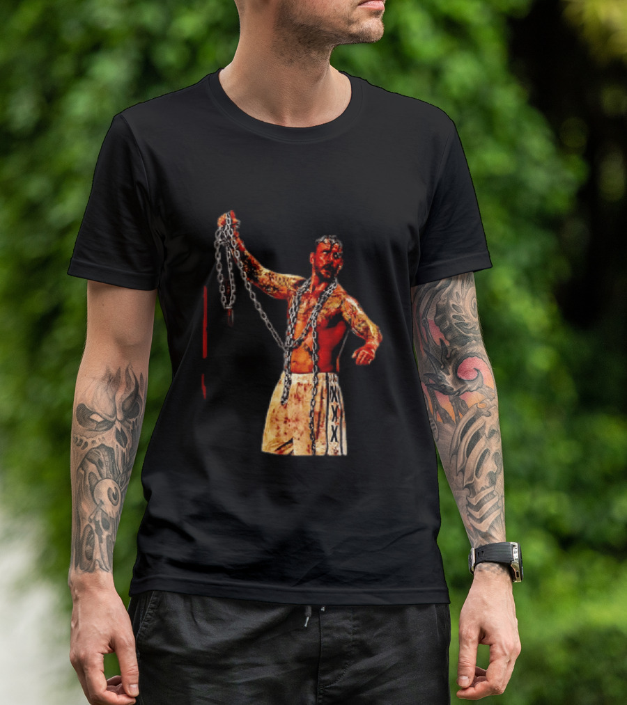 CM Punk Bloody Chain Wrestling WWE AEW Battle Attire T-Shirt