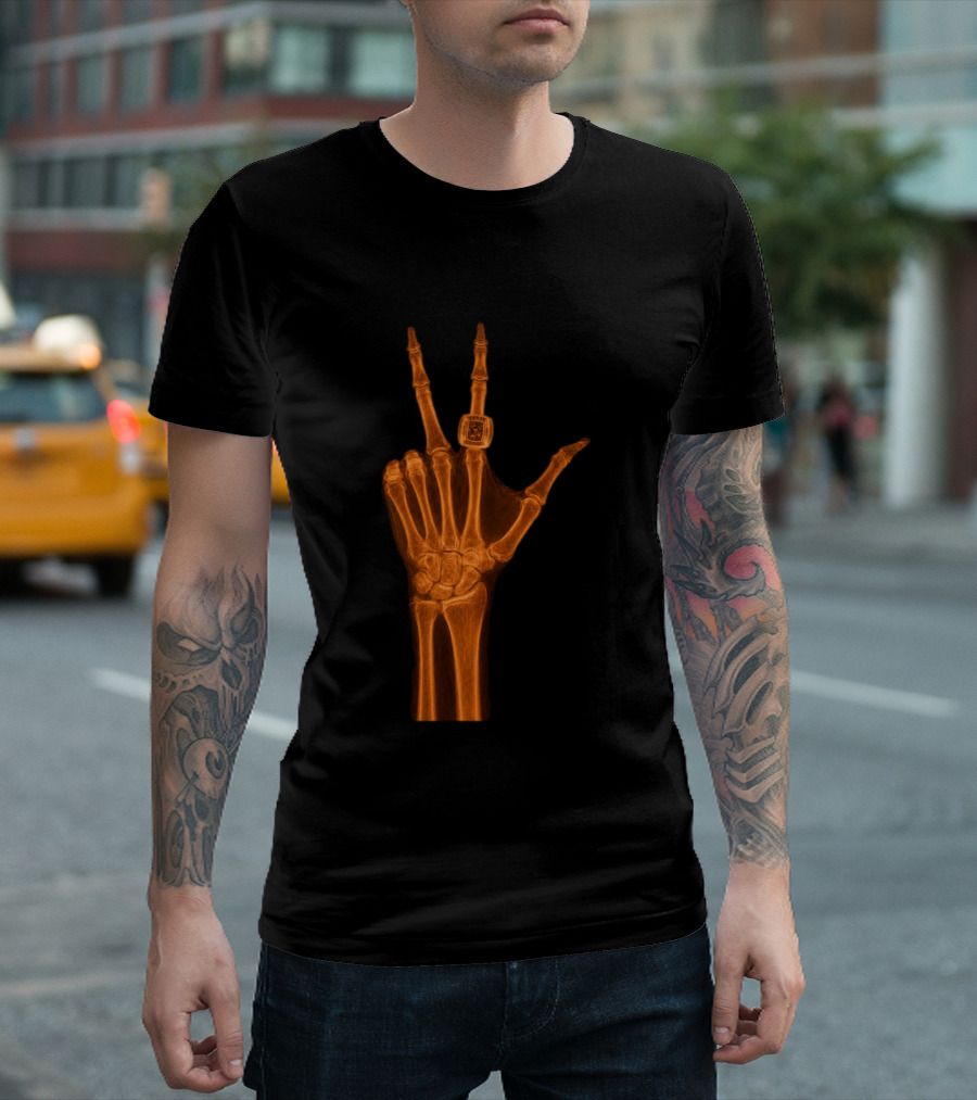 Jalen Brunson X Ray Peace Gesture With Championship Ring T-Shirt