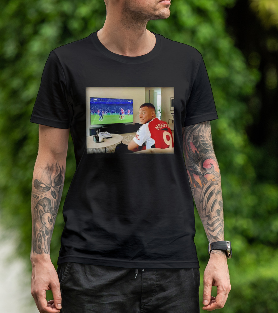 Kylian Mbappé No 9 Arsenal Jersey Visit Rwanda T-Shirt