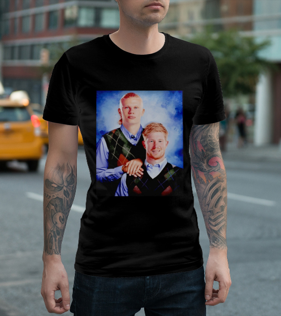 Erling Haaland Kevin De Bruyne Step Brothers Manchester City FC T-Shirt