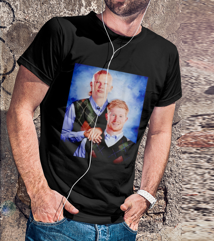 Erling Haaland Kevin De Bruyne Step Brothers Manchester City FC T-Shirt