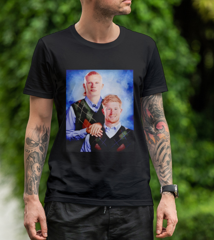 Erling Haaland Kevin De Bruyne Step Brothers Manchester City FC T-Shirt