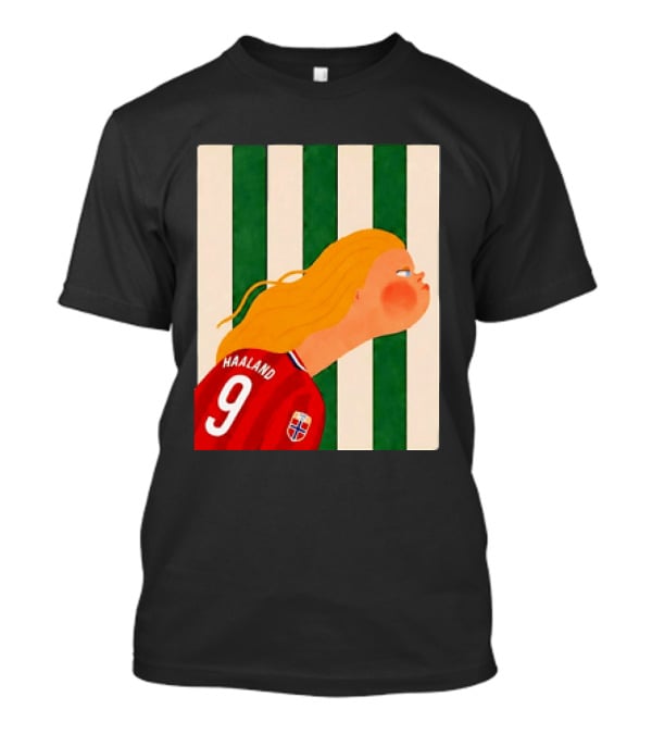 Erling Haaland No 9 Norway National Team Cartoon T-Shirt