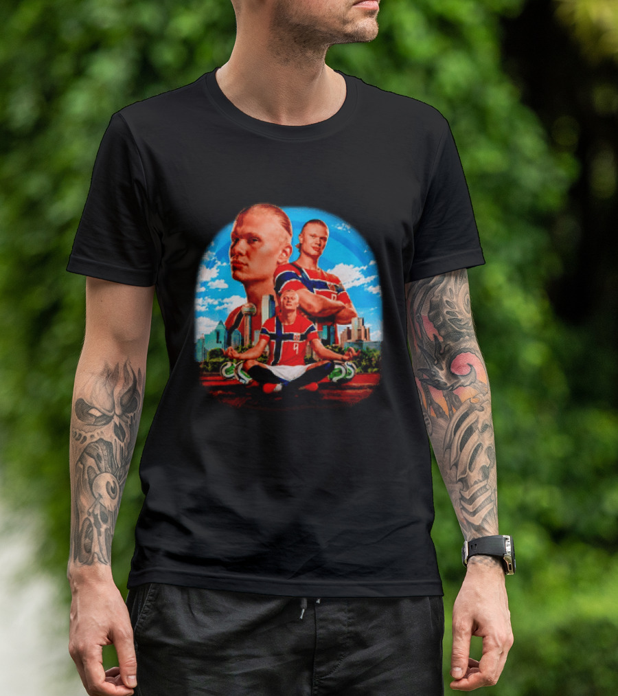 Erling Haaland Norway 26WC Collage National Team Footballer T-Shirt