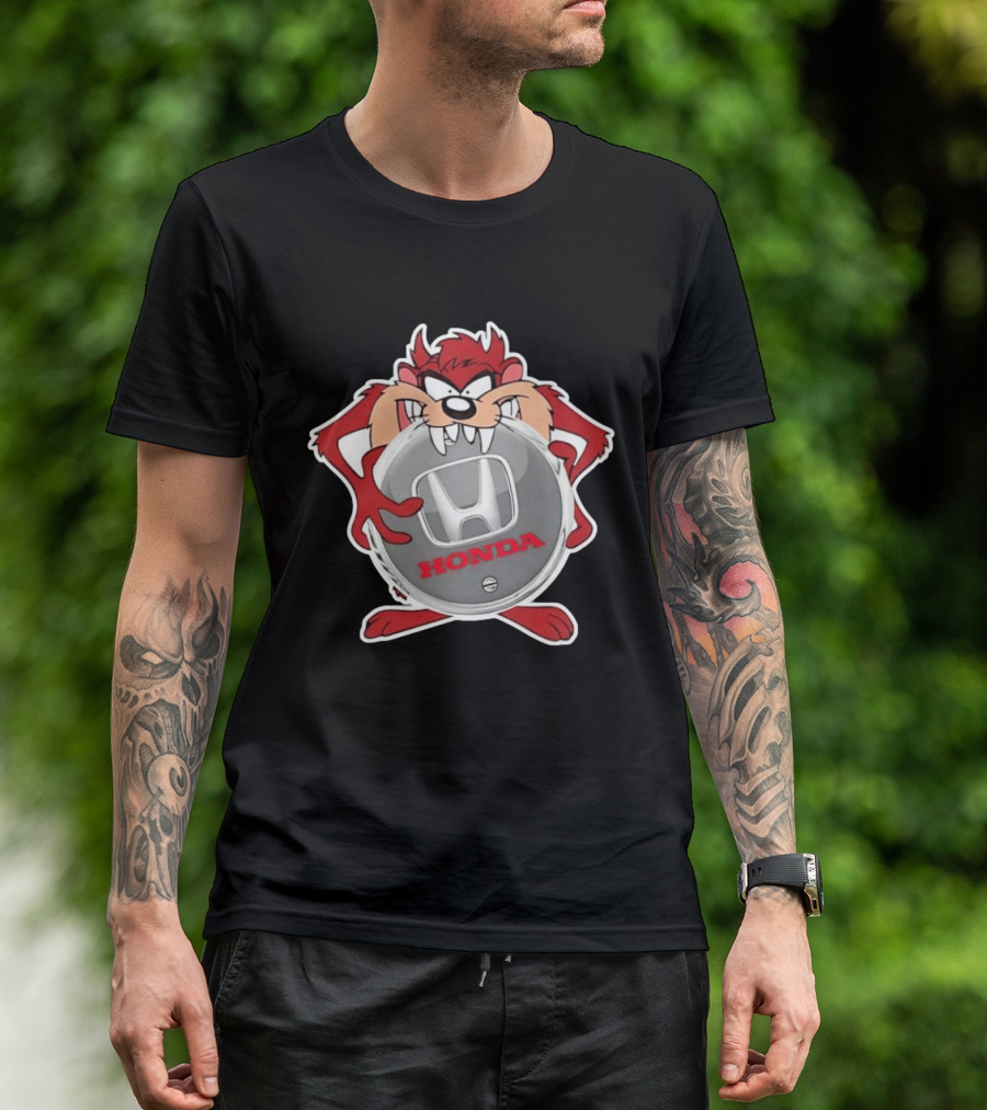 Tasmanian Devil Looney Tunes Holding Honda T-Shirt