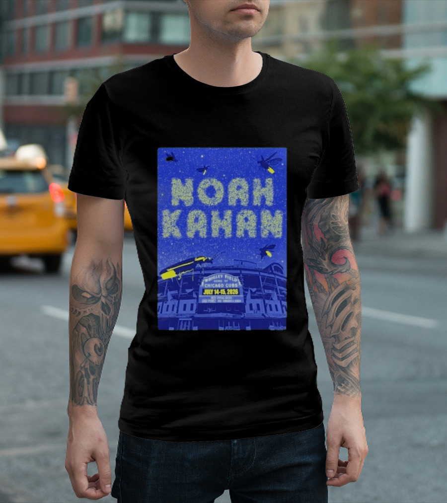 Noah Kahan Live At Wrigley Field Chicago Cubs July 14 15 2026 Event T-Shirt