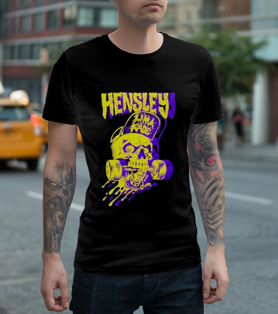 Hensley Lima Kaos Skull Skateboarding T-Shirt