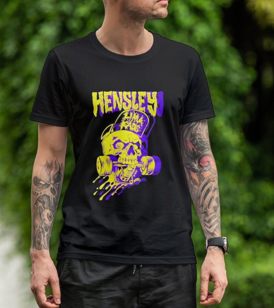 Hensley Lima Kaos Skull Skateboarding T-Shirt