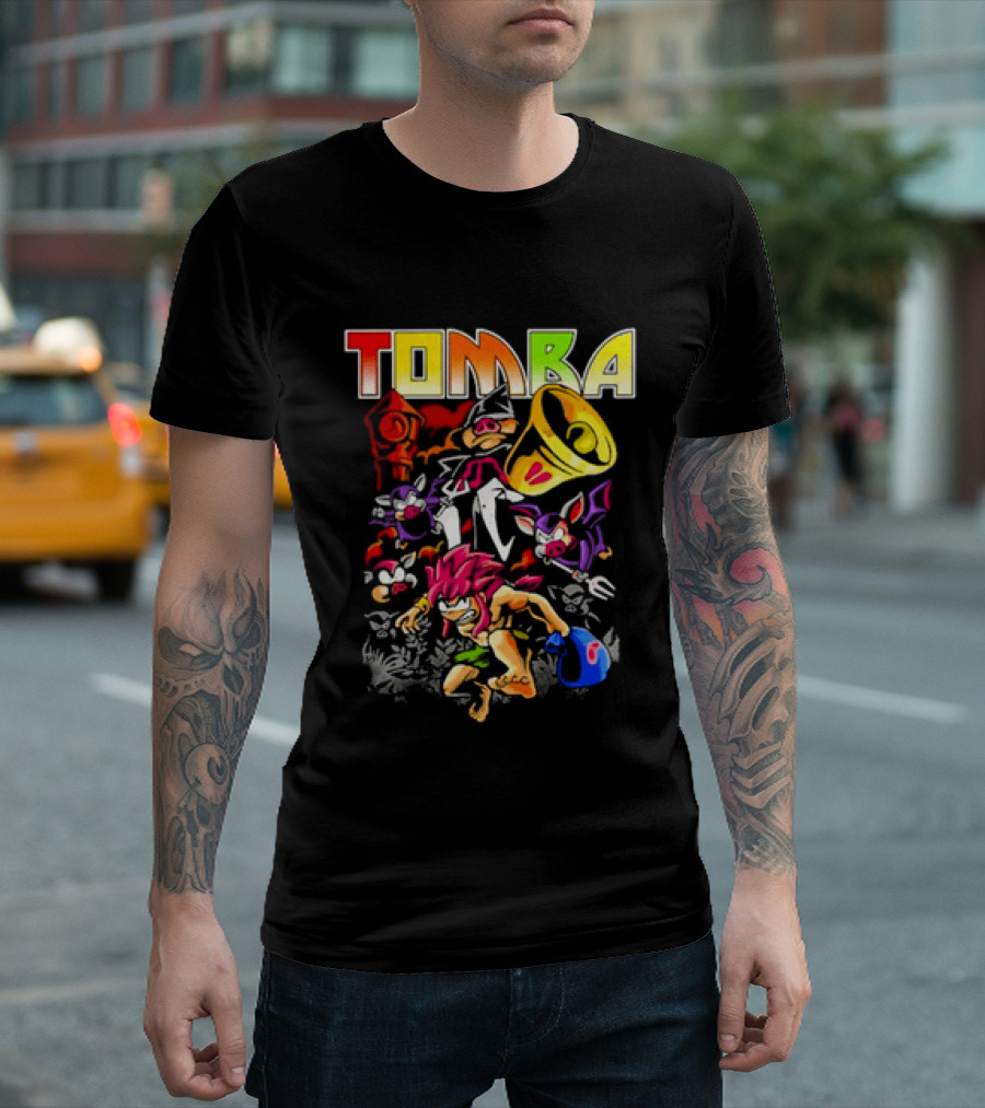 Tomba Video Game Playstation Colorful T-Shirt