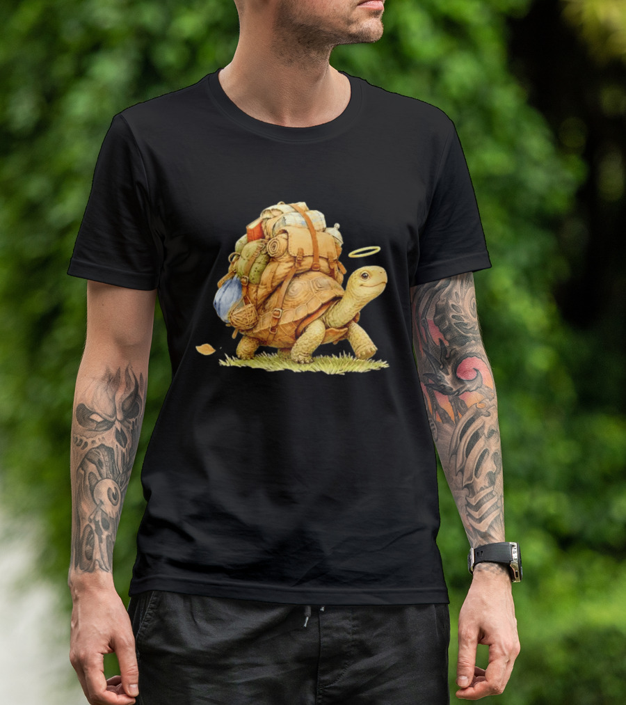 Traveling Turtle Backpack Adventure Halo T-Shirt