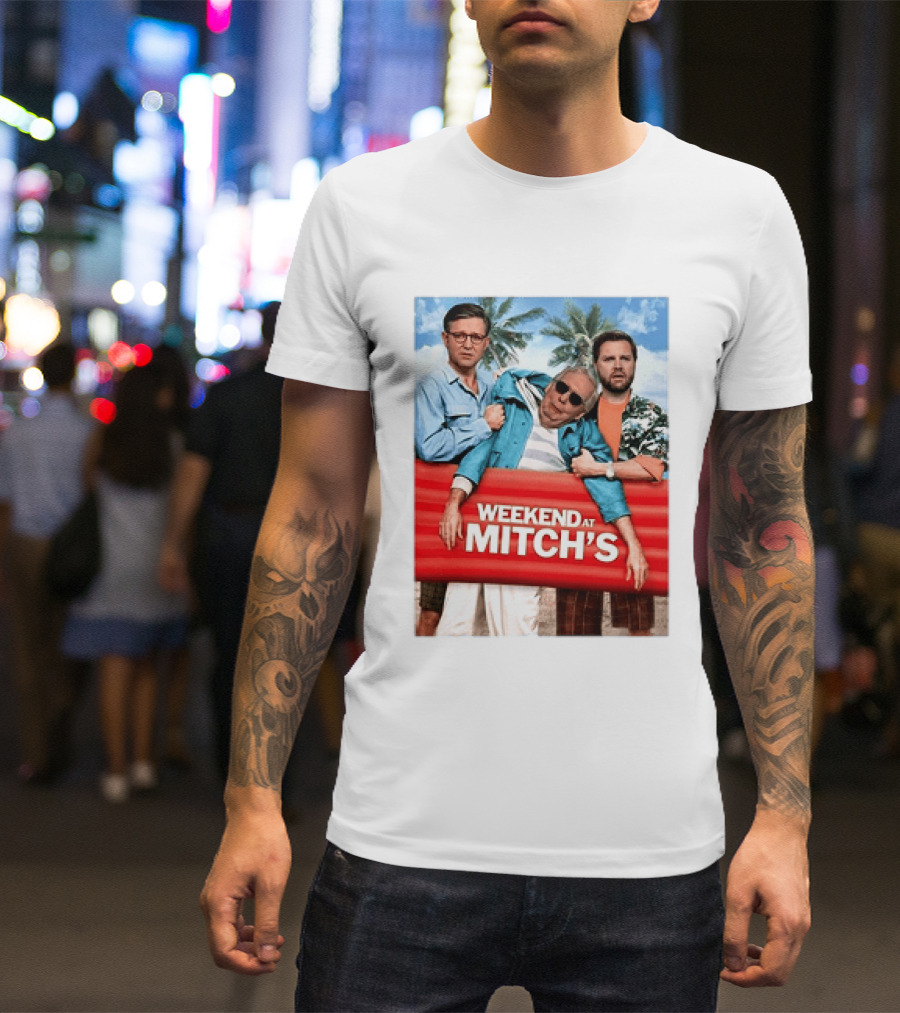 Weekend At Mitch's Meme Mitch McConnell Tropical Comedy T-Shirt