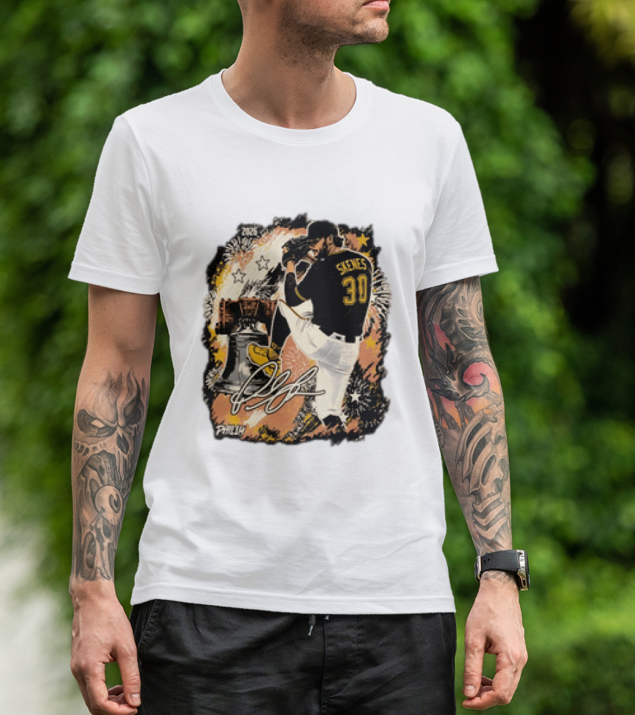 Pittsburgh Pirates Paul Skenes 30 MLB Players All Star Philly Collaboration Liberty Bell Fireworks T-Shirt