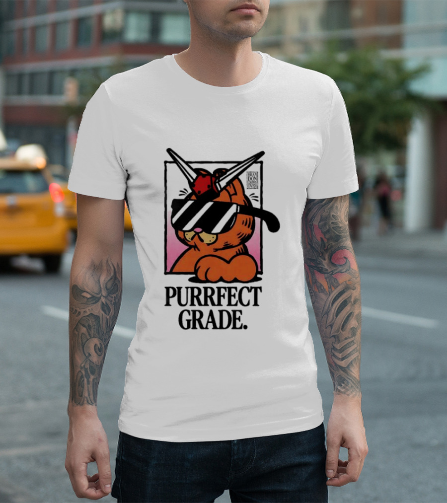 Gundam Purrfect Grade Cat Sunglasses Robot Mashup T-Shirt