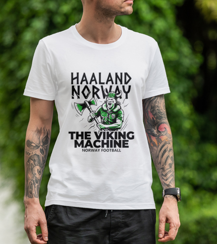 Haaland Norway The Viking Machine Norway Football T-Shirt