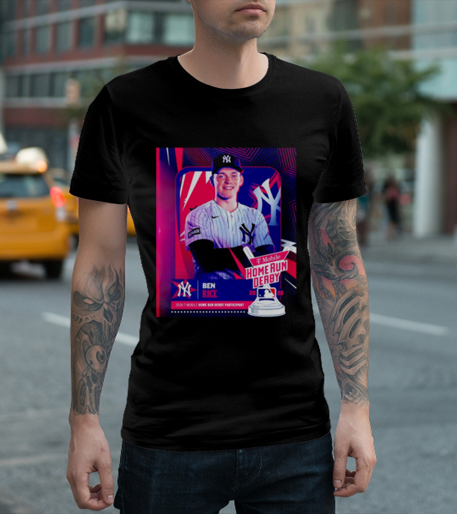 Ben Rice NY Yankees 2026 Mobile Home Run Derby Participant T-Shirt