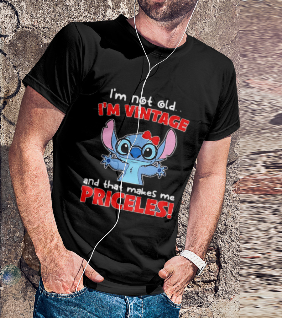 I'm Not Old I'm Vintage Stitch And That Makes Me Priceless T-Shirt