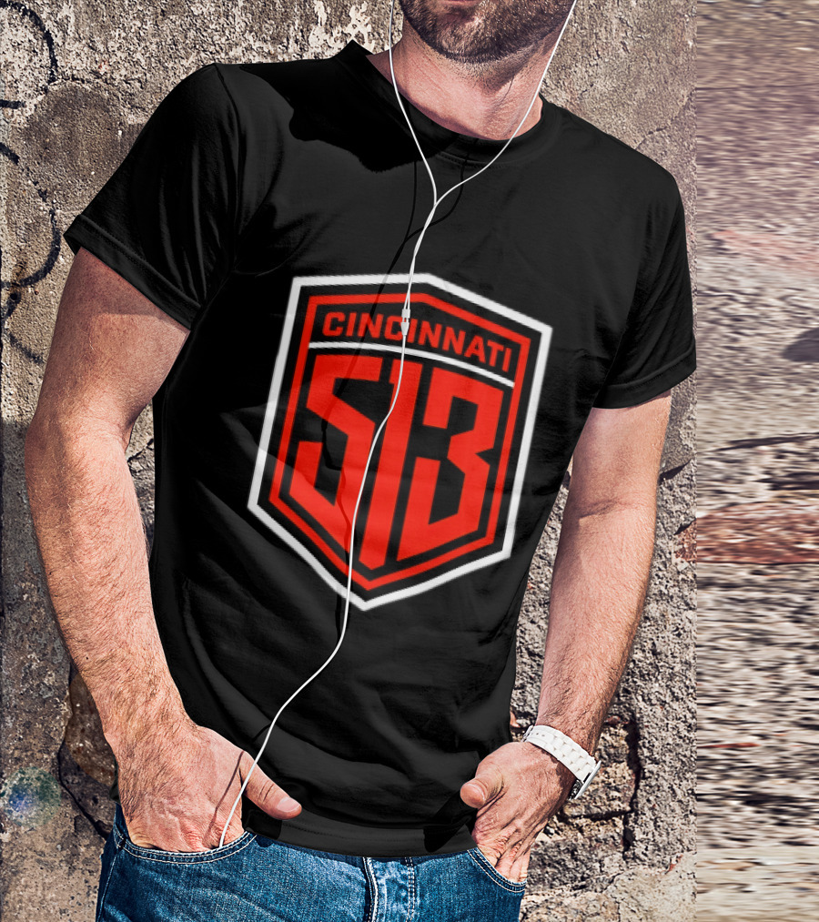 Cincinnati 513 Ohio Shield Area Code T-Shirt