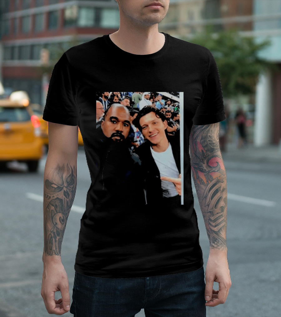 Kanye West And Tom Holland Iconic Celebrity Selfie At Event T-Shirt