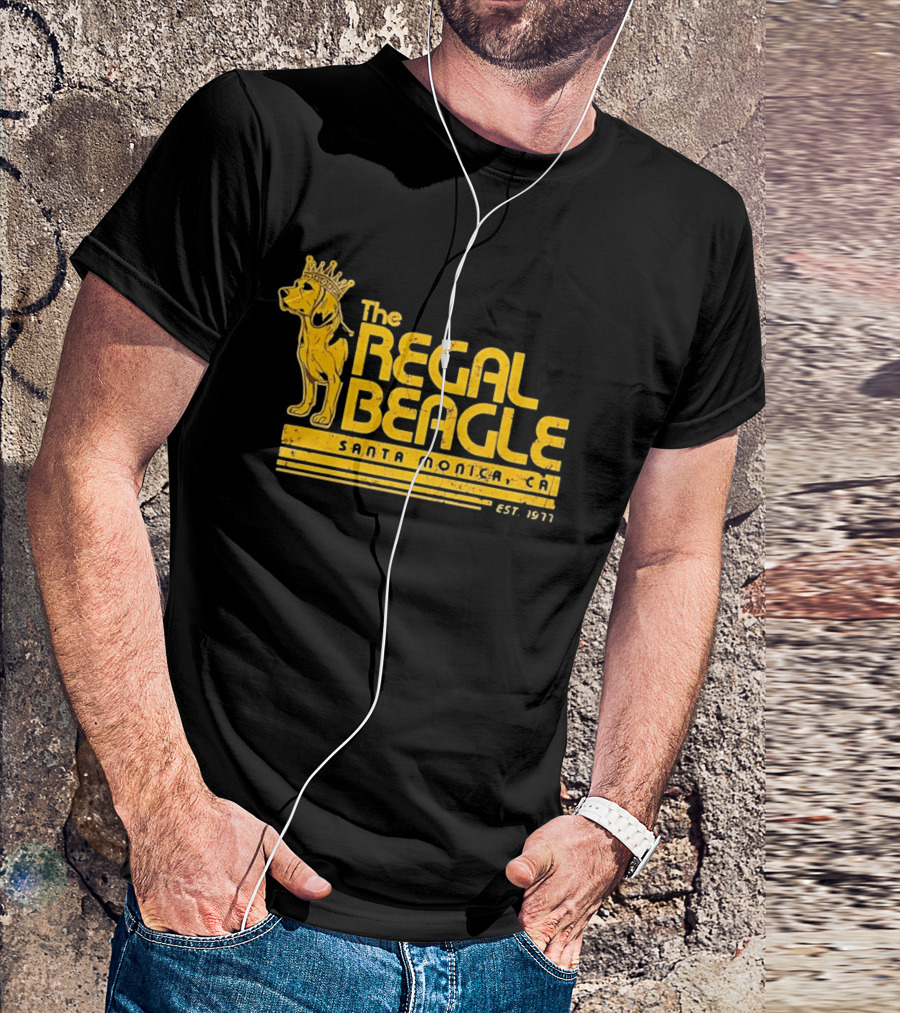 The Regal Beagle Santa Monica CA Est 1977 Crowned Dog T-Shirt