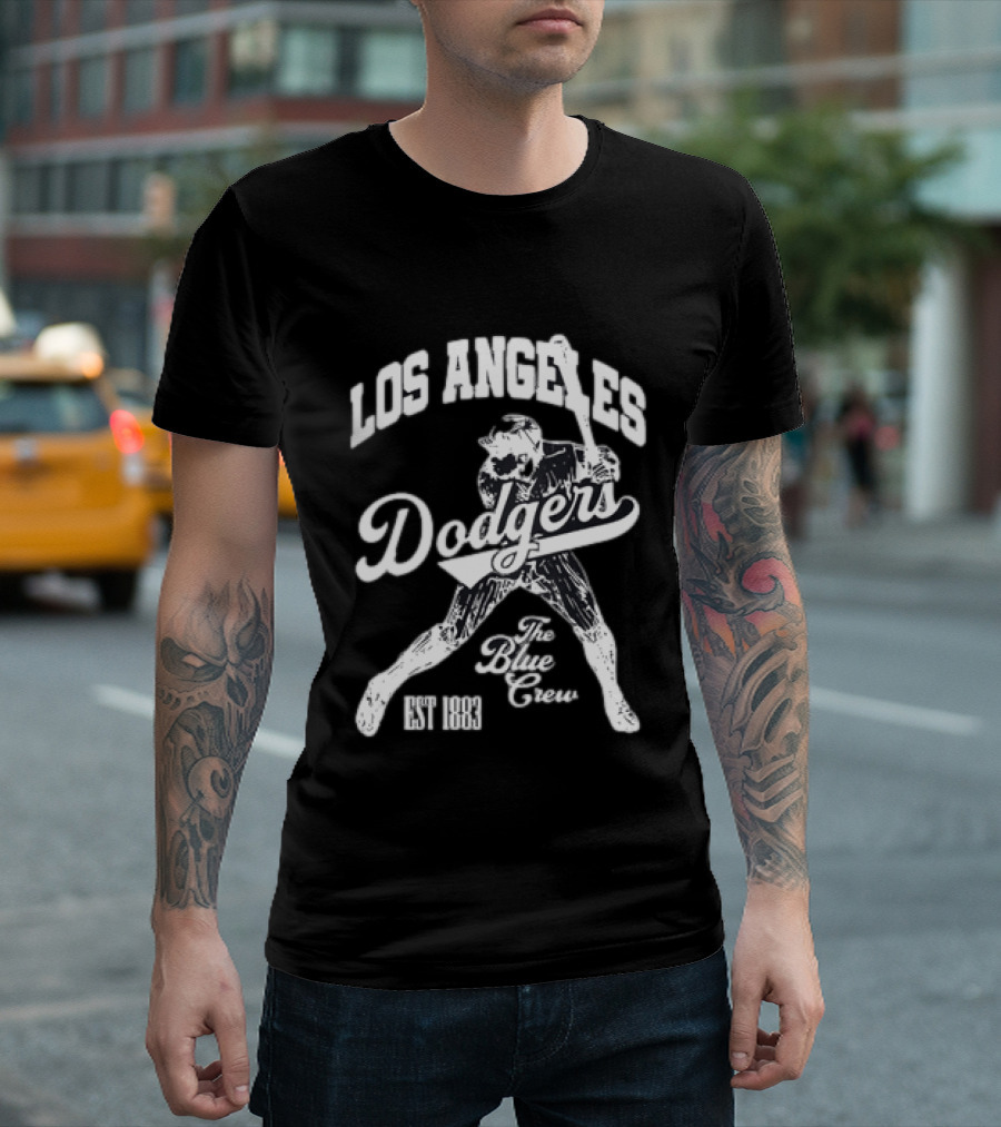 Los Angeles Dodgers The Blue Crew Est 1883 Baseball Player T-Shirt