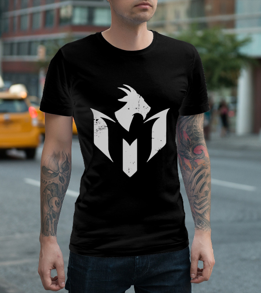 GOAT White Distressed Minimalist Athletic T-Shirt