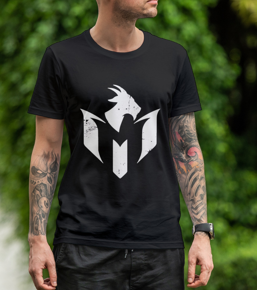 GOAT White Distressed Minimalist Athletic T-Shirt