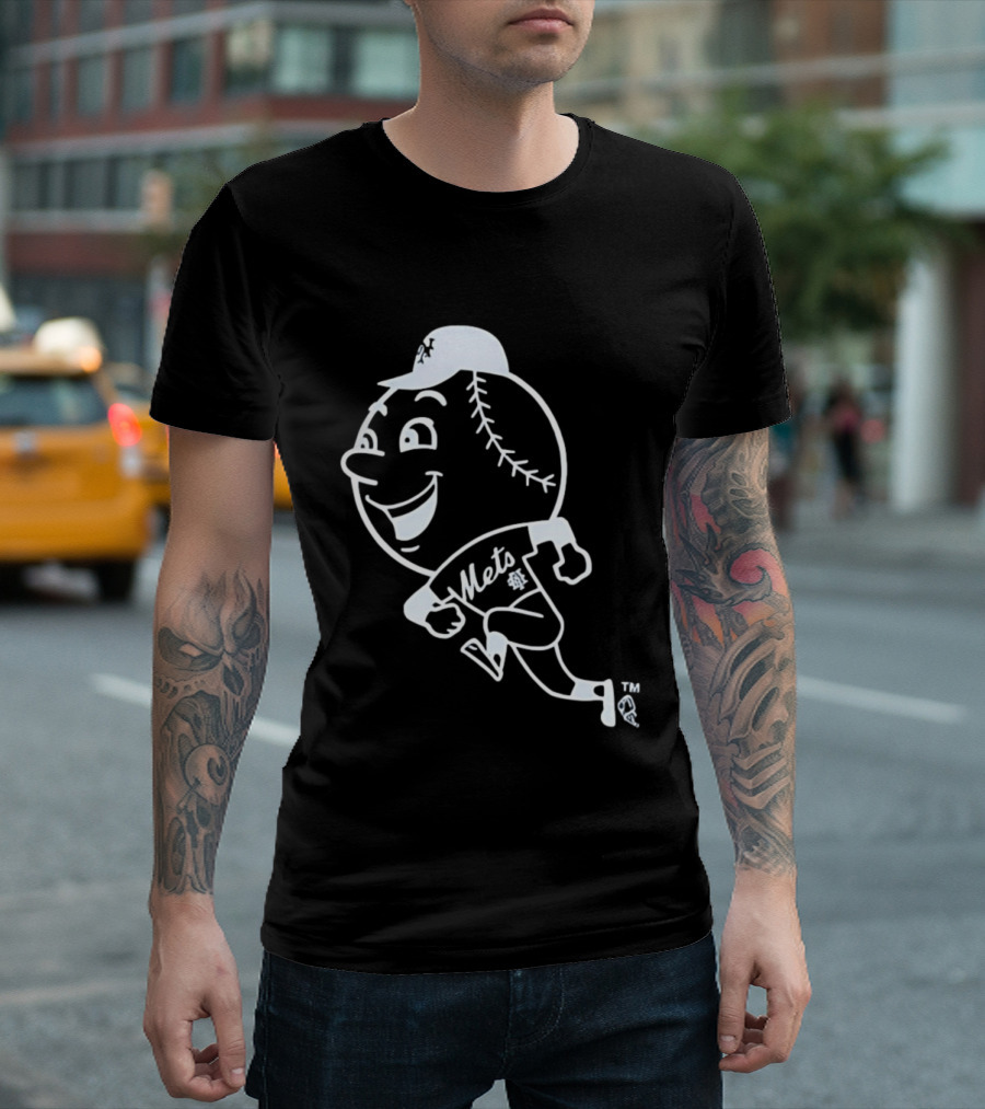 Mets Mr. Met Running Baseball T-Shirt