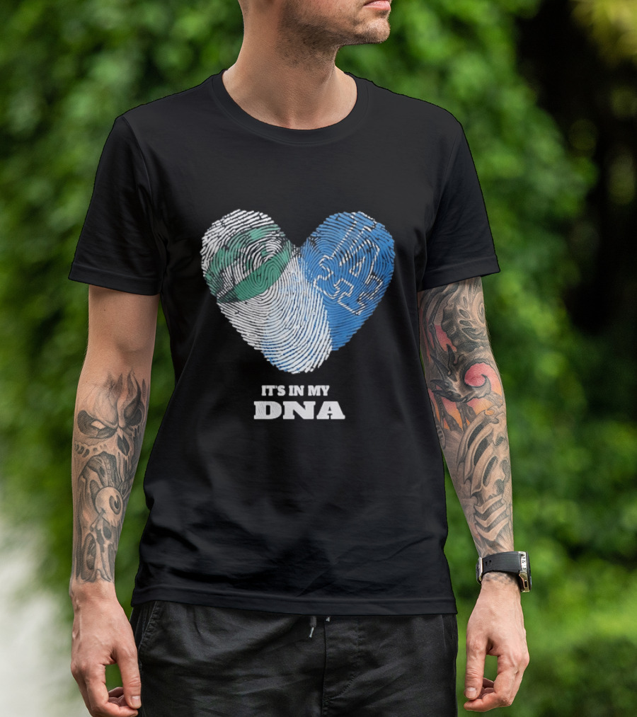 Los Angeles Dodgers It's In My DNA Fingerprint Heart T-Shirt