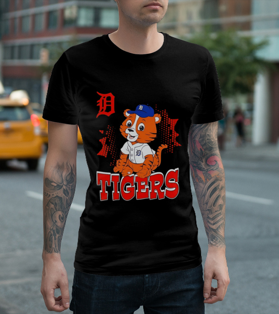 Paws D TIGERS Detroit Tiger Cub Baseball T-Shirt