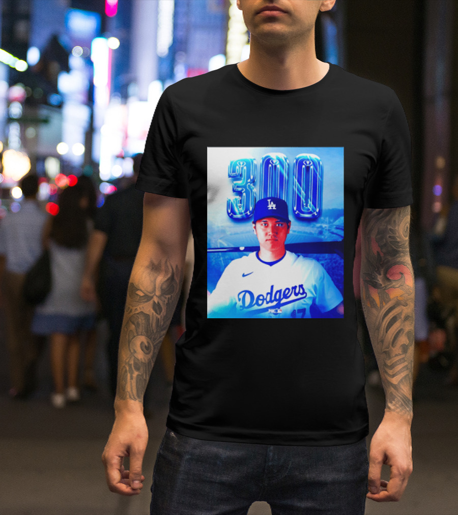 Shohei Ohtani 300 Home Runs Milestone Los Angeles Dodgers T-Shirt