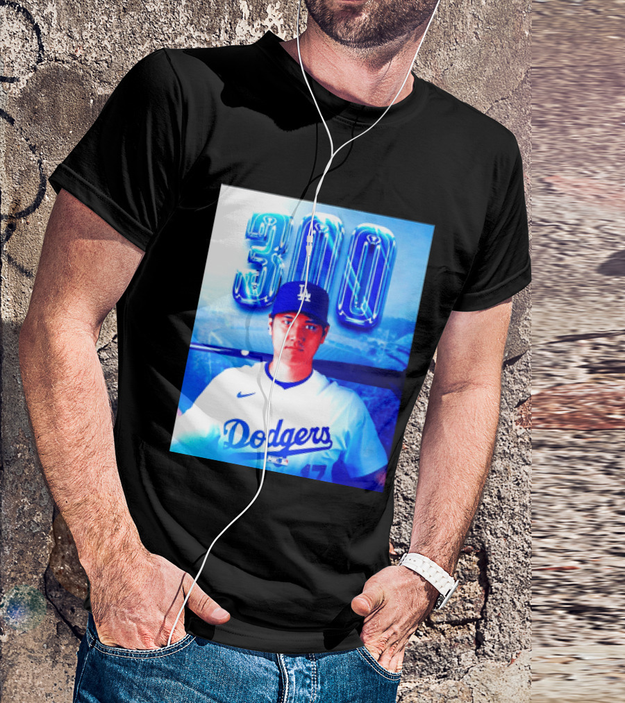 Shohei Ohtani 300 Home Runs Milestone Los Angeles Dodgers T-Shirt