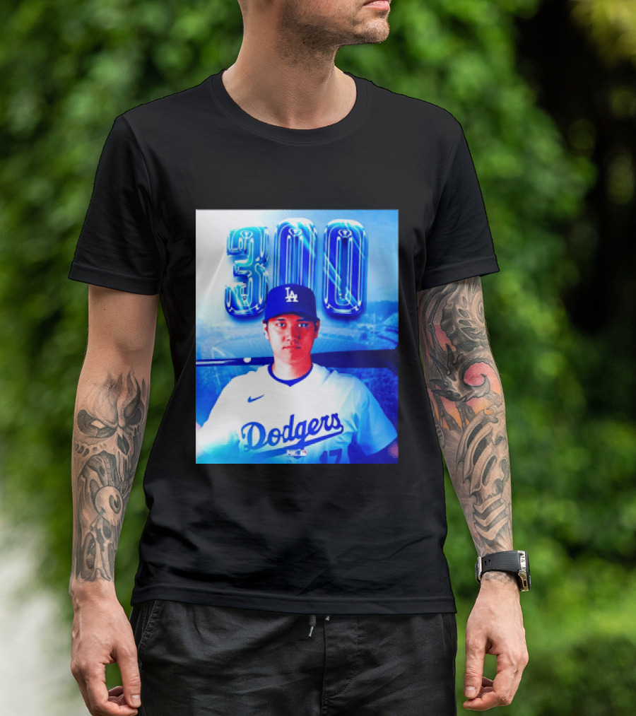Shohei Ohtani 300 Home Runs Milestone Los Angeles Dodgers T-Shirt