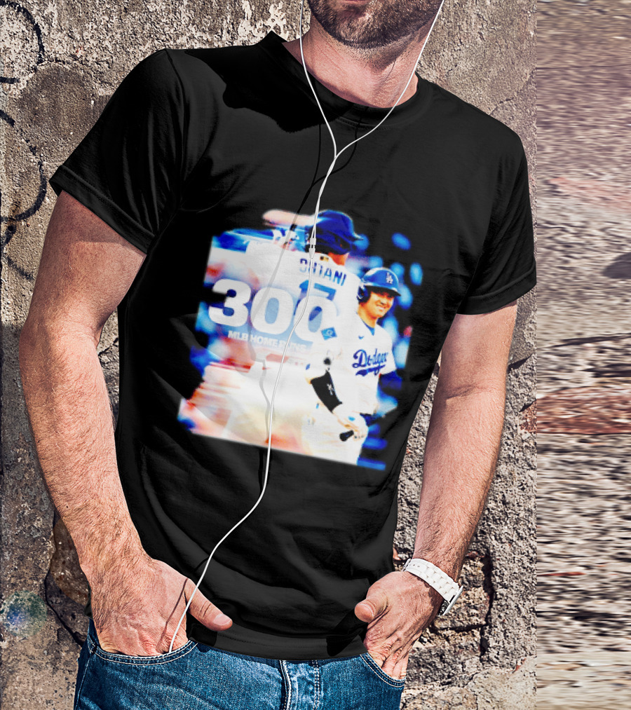 Shohei Ohtani 300 MLB Home Runs Los Angeles Dodgers Milestone Celebration T-Shirt