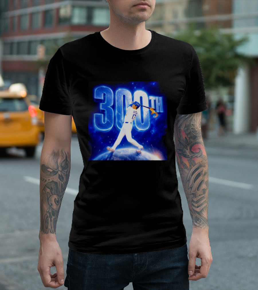 Shohei Ohtani 300th Home Run 17 Power Swing Los Angeles Dodgers T-Shirt