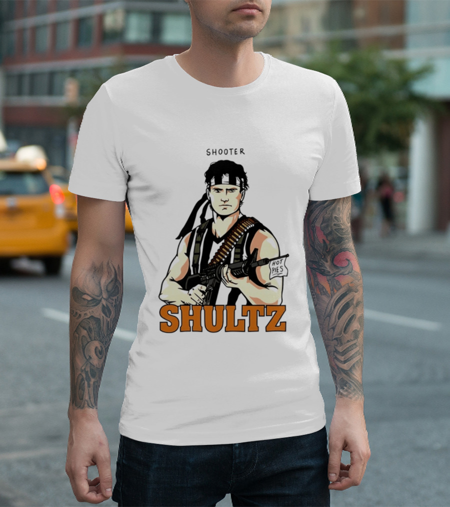 Shooter Shultz Hot Pies Rambo Movie T-Shirt