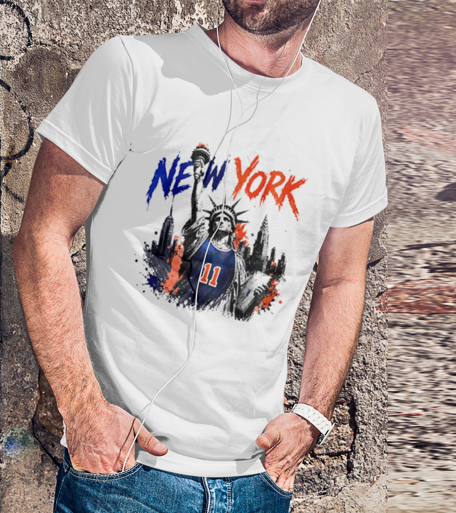 New York Statue Of Liberty Knicks Jersey City Skyline 11 T-Shirt