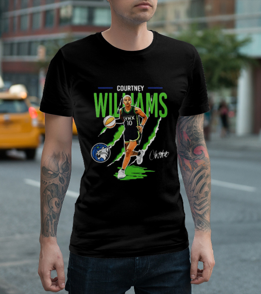 Courtney Williams Minnesota Lynx WNBA Basketball Player Number 10 Iconic Team T-Shirt