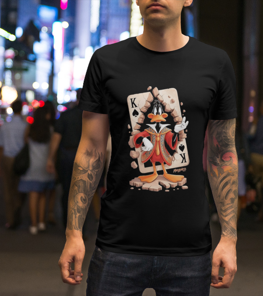 Daffy Duck King Of Spades K Playing Card Mazeness T-Shirt