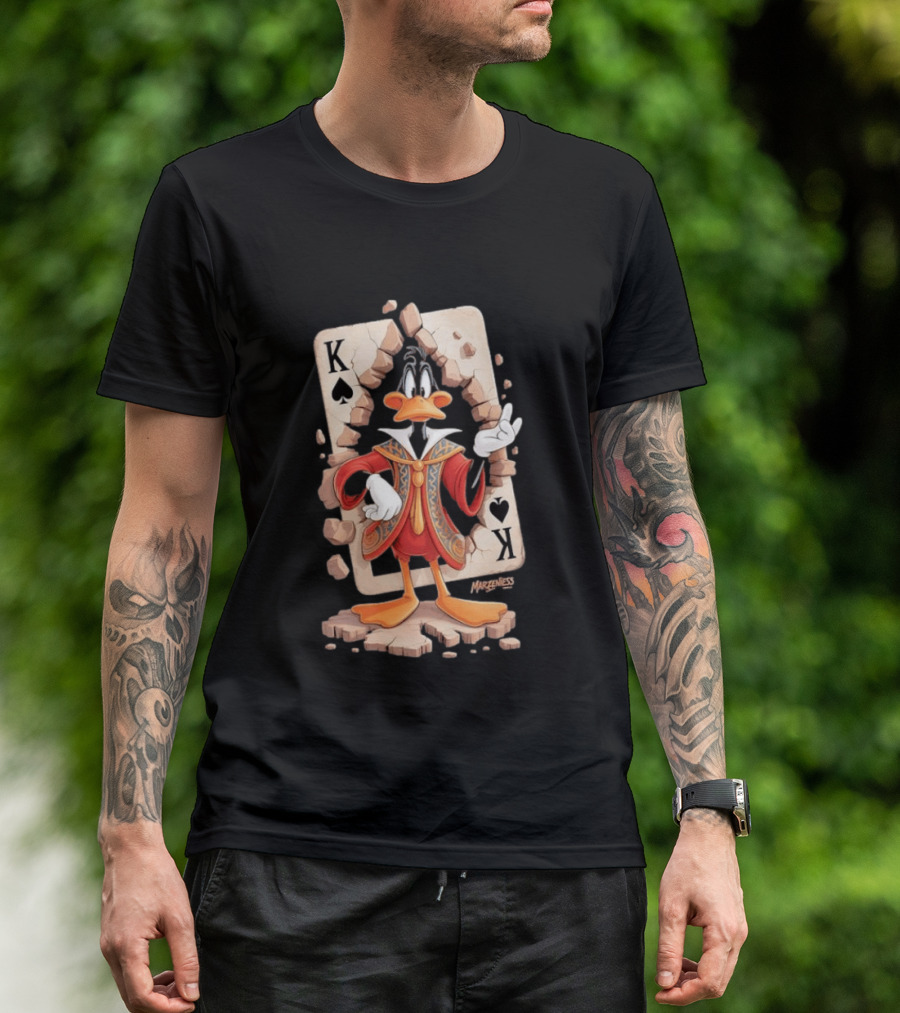 Daffy Duck King Of Spades K Playing Card Mazeness T-Shirt