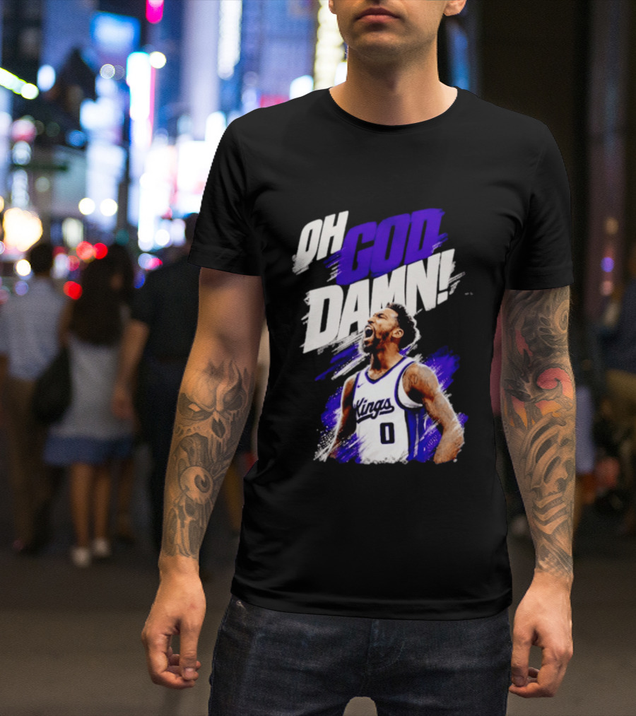 Malik Monk Oh God Damn Sacramento Kings 0 Jersey Celebration T-Shirt