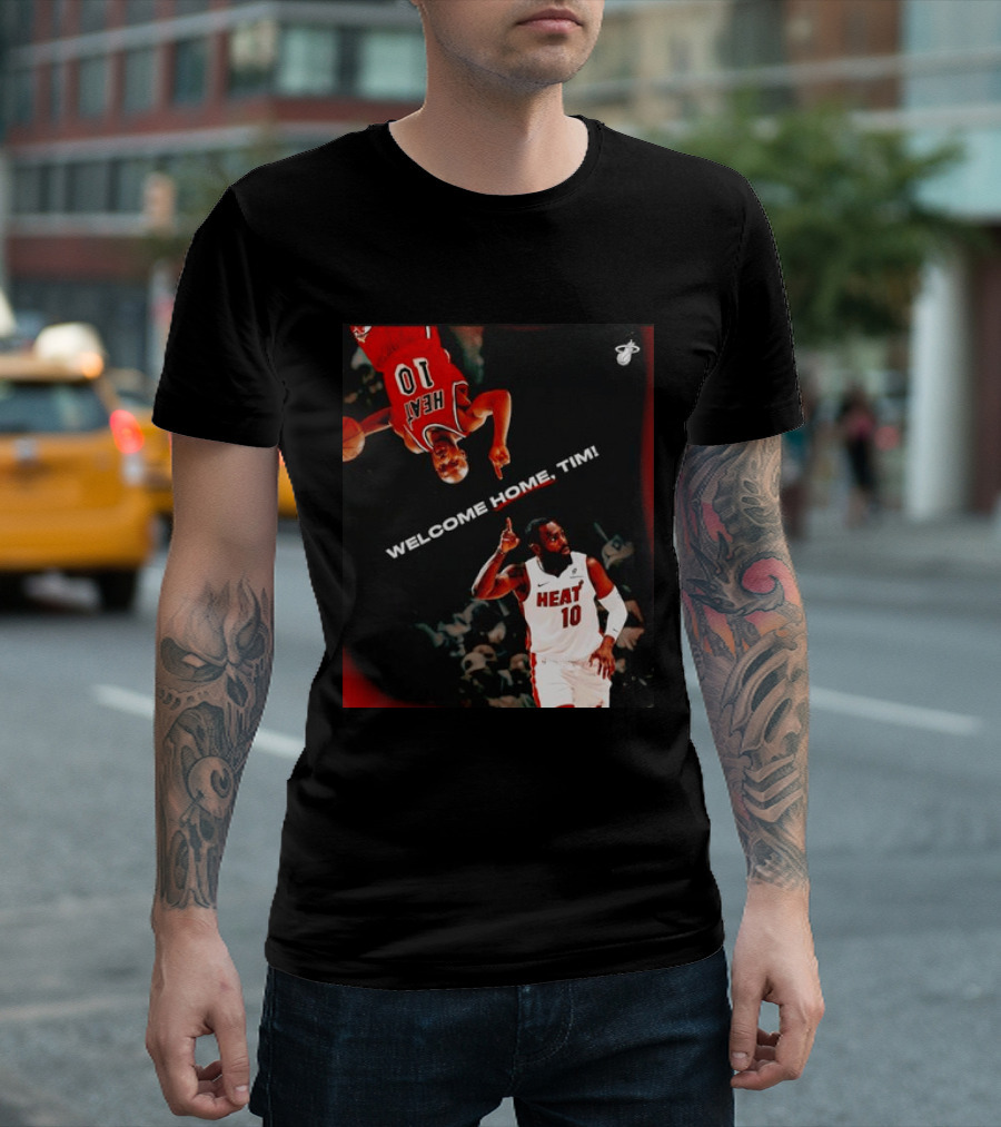 Tim Hardaway Miami Heat Welcome Home Timi 10 Basketball Legend T-Shirt